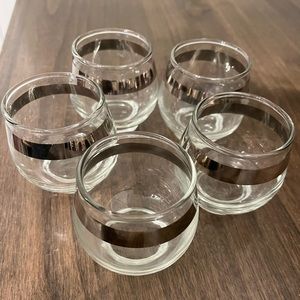Vintage Libby Roly Poly Glasses- set of 5